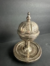 Moroccan Incense Burner Small Hand Hammered Brass Engraved Crafted  #R6