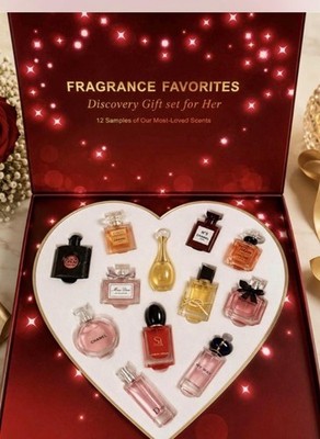 This is a Fragrance Favorites Discovery Gift Set 12 Piece for Her containi