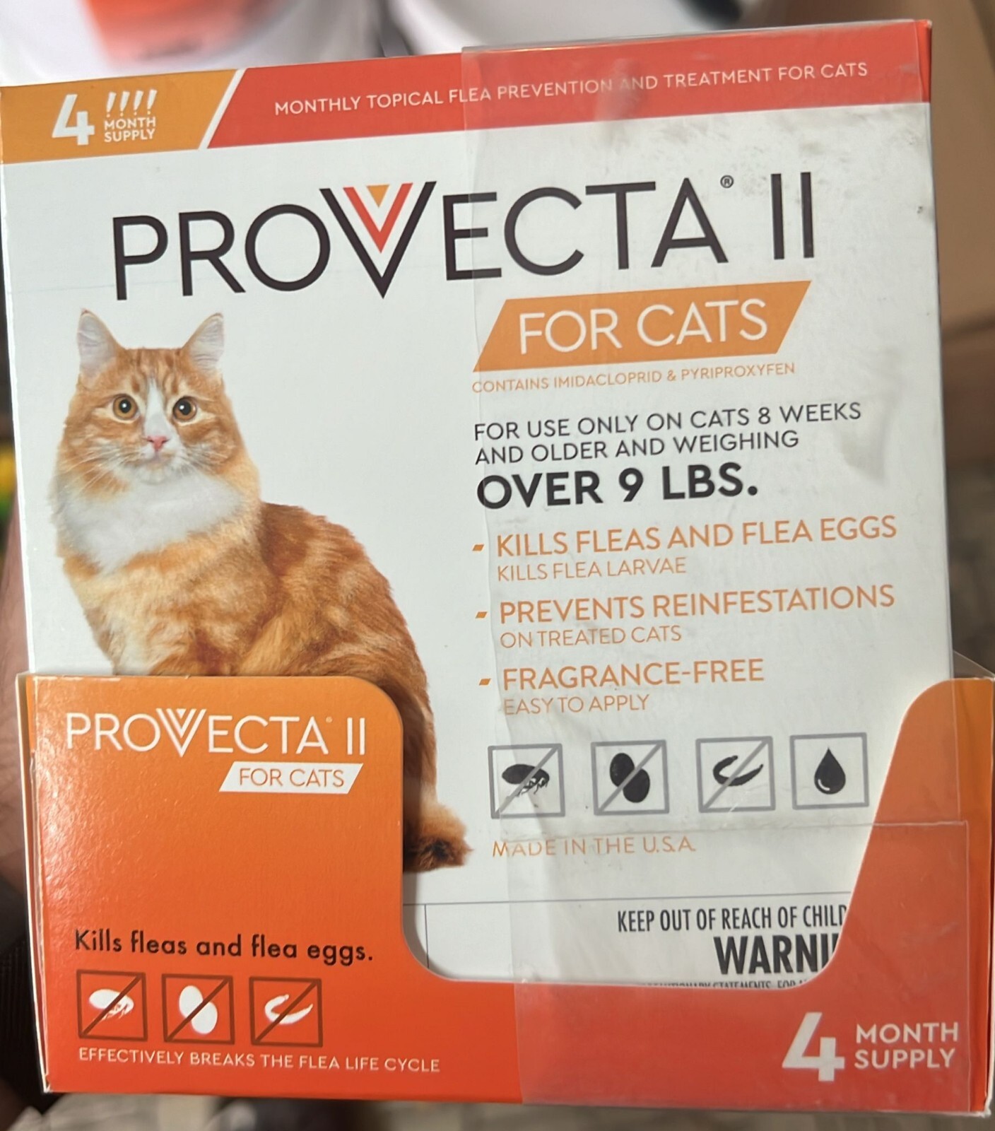 Provecta Flea Treatment for Cats Over 9lbs 4 Month Supply, Pack of 2 eBay