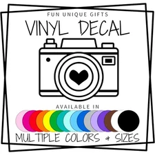 Camera Vinyl Decal Sticker -Multiple Colors & Sizes- FREE SHIPPING