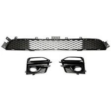 Front Bumper Lower Grille Fog Light Cover Set For 2014-2017 Infiniti Q50 Sport
