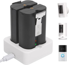 2-Pack 6040Mah Replacement Battery with Charger Station for Ring-Doorbell 2/3/4,