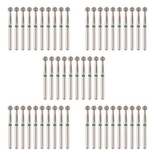 50 pezzi sfera diamantata dentale fresa rotonda media FG 1,6 mm manipolo alta velocità BR-30C - Foto 2 di 11