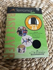 Terramar Kids Thermal Base Layer Crew Neck Shirt 2.0 Midweight Black NEW XS 4-6