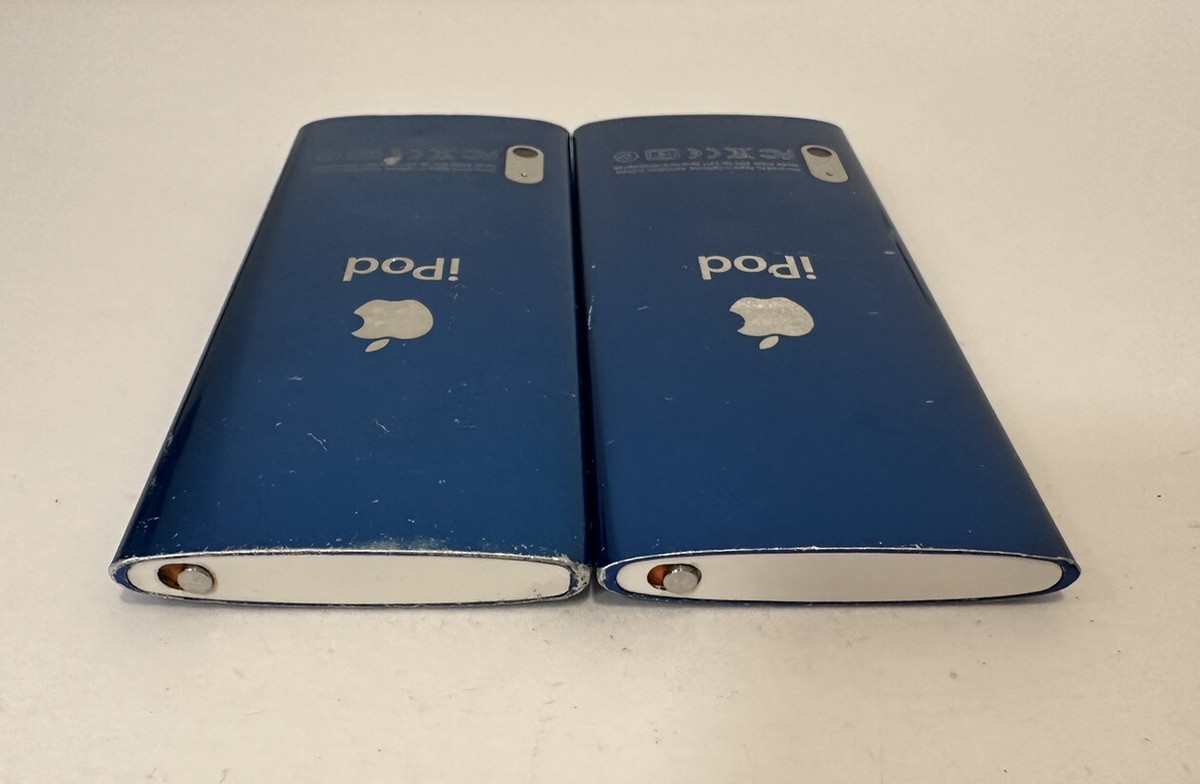 Lot of 2x Apple iPod nano 5th Generation - Blue - 8GB - Back