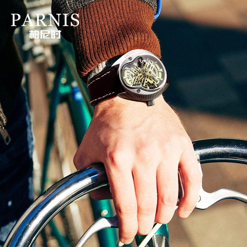 43mm Parnis Miyota Automatic Men's Casual Watch Sapphire Glass 5ATM Waterproof - Image 4 of 4