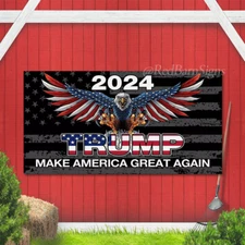 Trump 2024 Flag Take America Back Make America Great Again Banner Indoor Outdoor