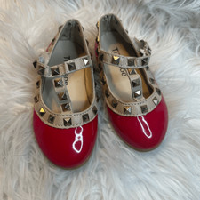 Titishoe red fancy flats babygirl size 22 eu size 5 us