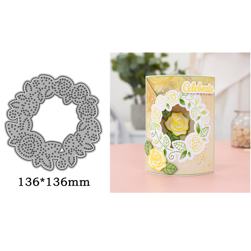 Floral Leaves Butterfly Metal Cutting Dies Diy Embroidery Stencils