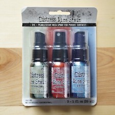 Tim Holtz Ranger  Distress Mica Stain  Green  Red  Blue TSCK81159
