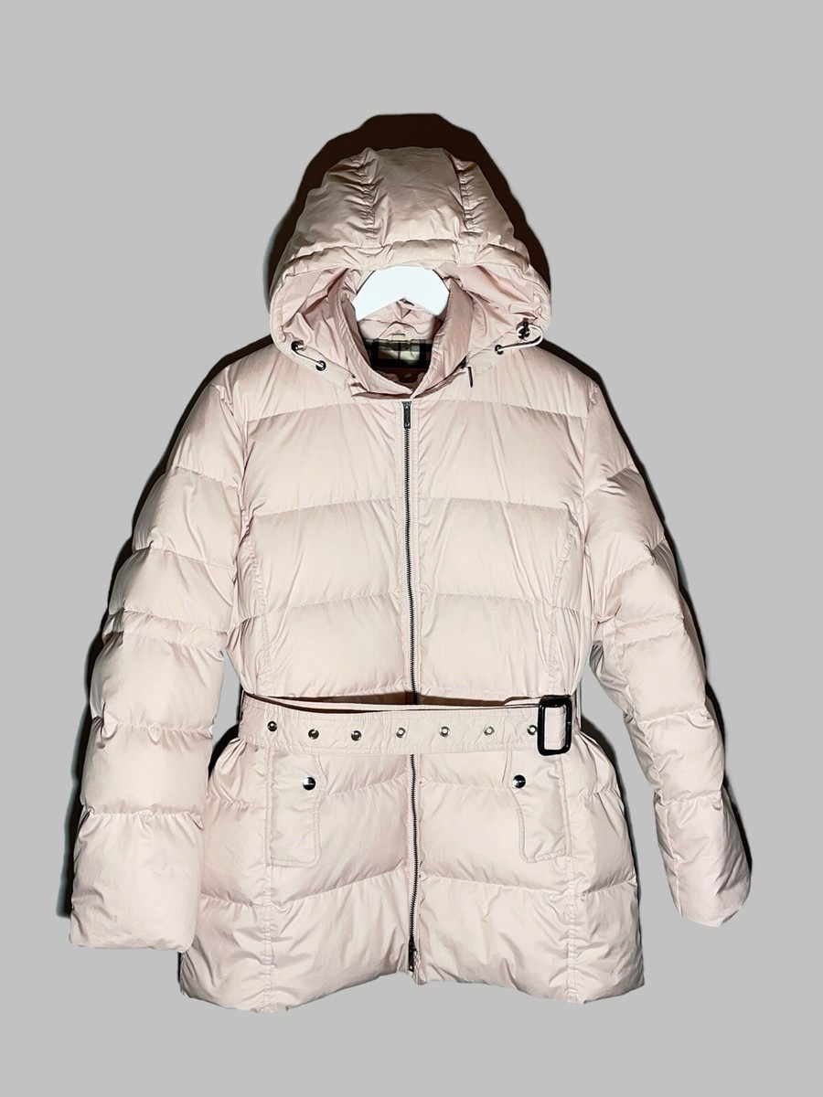 ★未使用★Burberry 白ダウンベスト フォックスフード付　レディース ☆未使用☆Burberry 白ダウンベスト フォックスフード付