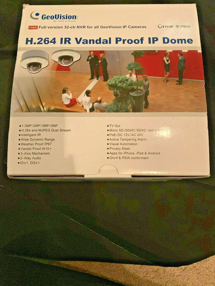 GeoVision GV-VD121D  Vandal ProoF IP  Dome H.264 smoke cover - Image 2 of 4
