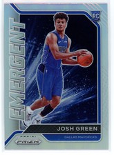 Josh Green 2020-21 Panini Prizm Emergent Silver Holo SP RC #22 Rookie Mavericks