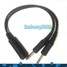 Helicopter Headset Plug to GA Fixed Wing Aircraft Adapter Cable