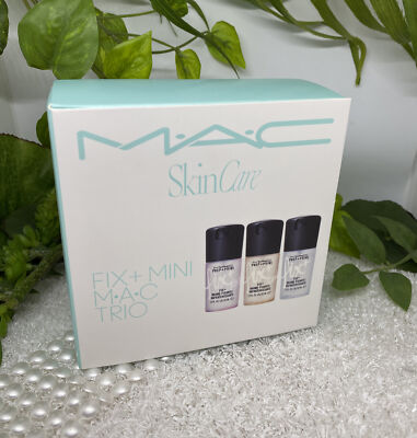(443,33 /L) MAC Prep + Prime FIX + MINI Finishing Mist Setting Spray Trio 3x30ml