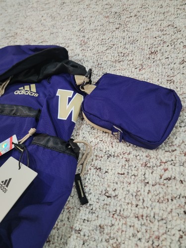 adidas Washington Huskies Utility Premium Backpack Purple Gold Unisex GA5740 - Picture 4 of 14