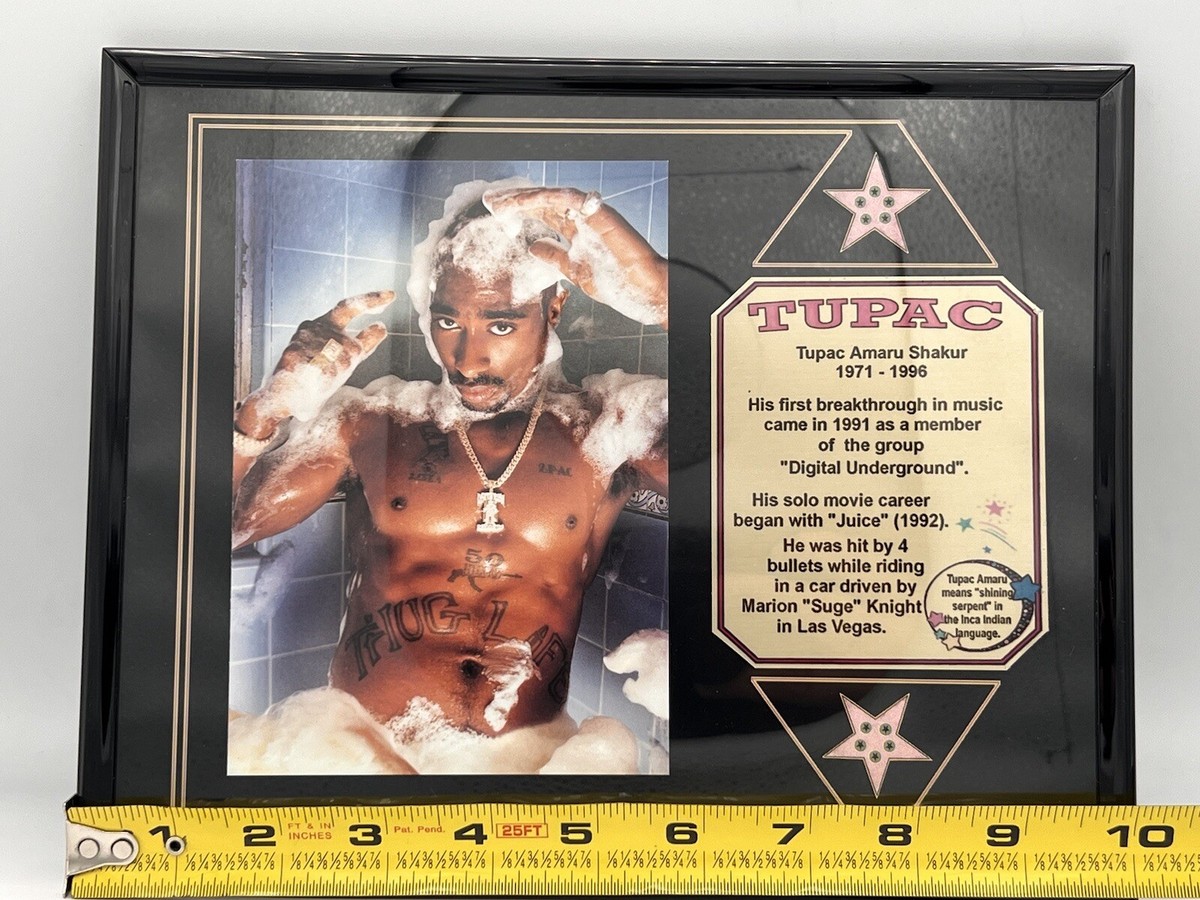 フォトフレーム 2PAC Tupac Shakur Photo - 3D Film Strip Museum Frame - Facsimile Signed