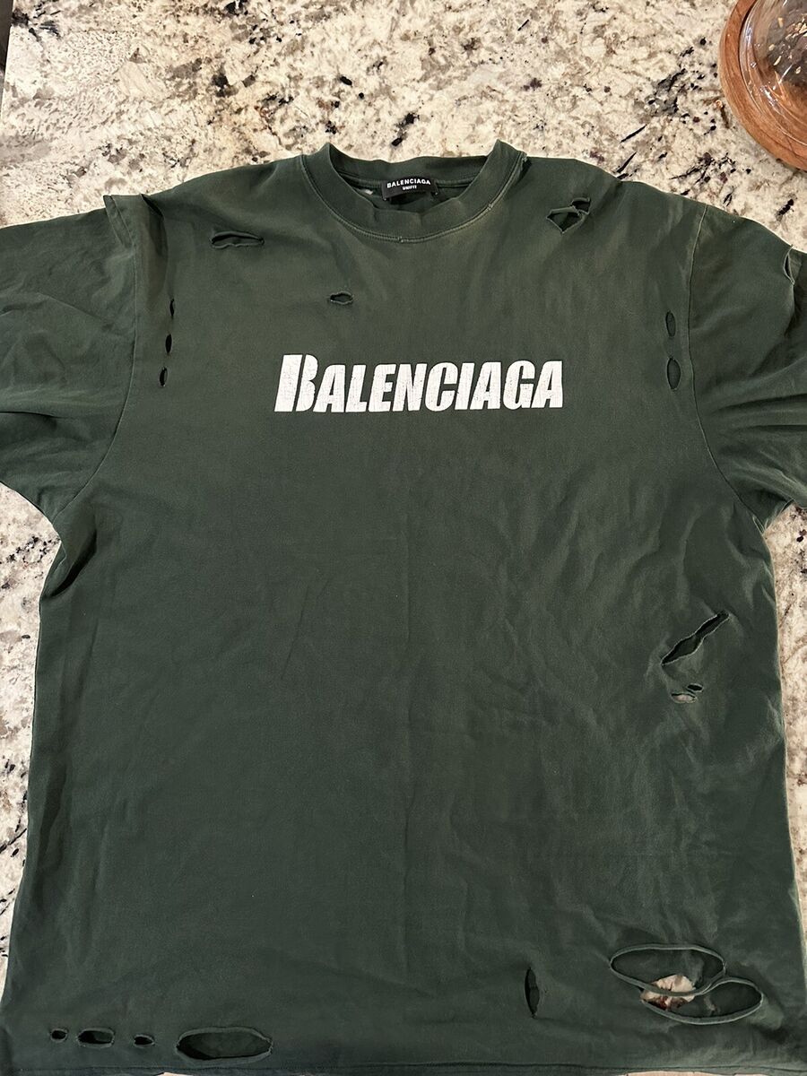 balenciaga t shirt men Green Destroyed | eBay balenciaga t shirt men Green Destroyed | eBay