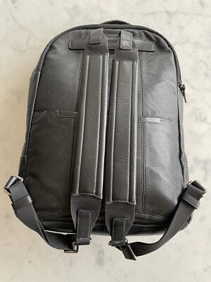 Tumi Backpack, Black Full Grain Leather, Harrison 'Webster Tumi Backpack, Black Full Grain Leather, Harrison 'Webster
