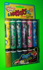 Foohy Washable Glitter Markers Assorted Colors 6/Pack