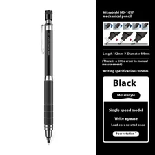 UNI KURUTOGA Automatic Pencil M5-1017, Automatic Rotating Lead, 0.5mm, Black