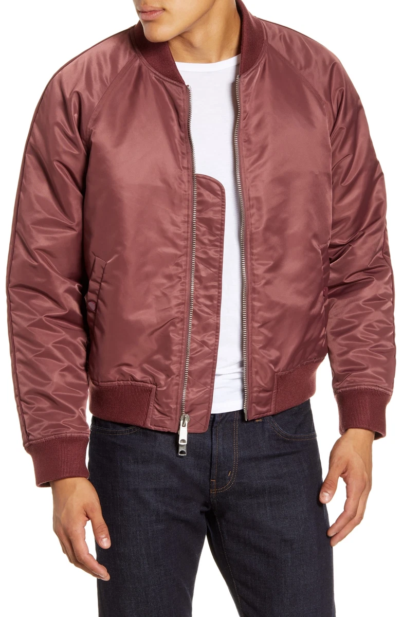 Dark red bomber jacket clearance