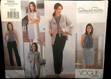Vogue American Designer 2664 Oscar De La Renta Size 18-20-22