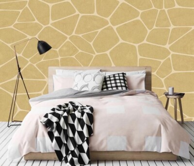 3D Yellow Texture ZHUA16035 Wallpaper Wall Murals Removable Self-adhesive Ann 24