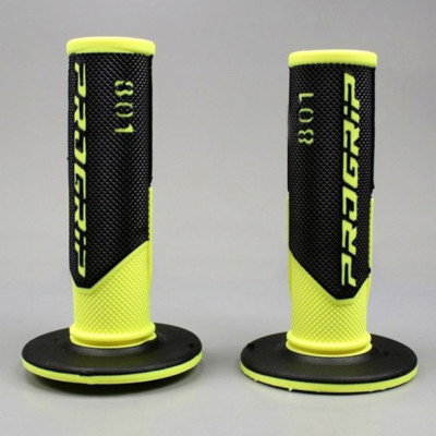 Pro Grip Progrip 801 Griffe Flo gelb schwarz Motocross Half Waffle Soft Density