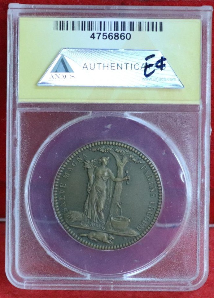 1796 Castorland Modern Restrike Paris Mint Brushed Bronze Medal ANACS