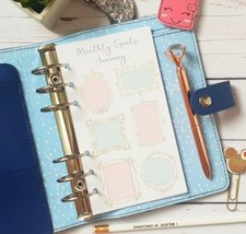 Monthly Goals Personal size Filofax KikkiK planner insert ringbound refill 