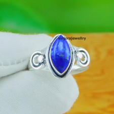 Lapis Lazuli Gemstone ring 925 sterling silver handmade Gift US size 5 to 10