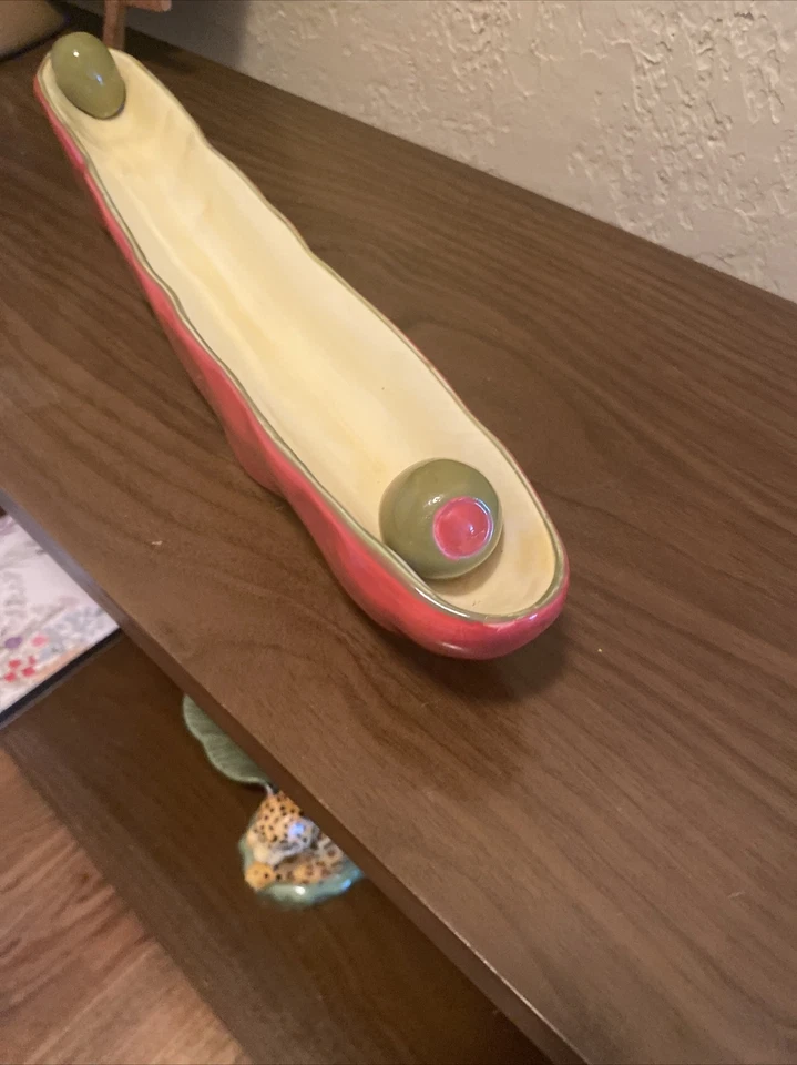 Bella Casa By Ganz Olive Boat - Image 4 of 4