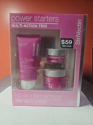 STRIVECTIN MULTI-ACTION TRIO: CLEANSER, RESTORATIVE & EYE CREAMS KIT, NIB