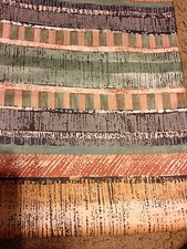 Multi-Color Upholstery/Drape Striped Fabric--2 YDS
