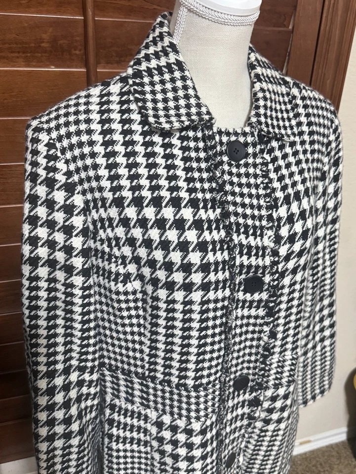 Chaqueta Blazer Vintage Harolds Pata de Gallo Años 90 Preppy Oficina Mujer XL Dinero Antiguo Foto 2 de 4