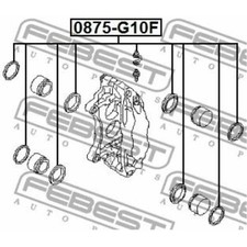 FEBEST Bremssattel Reparatursatz vorne für Subaru Impreza Stufenheck GD GG