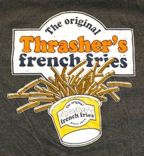 The Original Thrasher's French Fries Rehoboth Beach DE Dark Gray T Shirt Size XL
