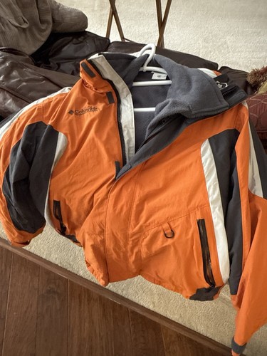 Columbia Jacket 14 - 16 Orange/Gray Winter Sport Coat Ski Snowboard - Worn Once - Picture 3 of 16