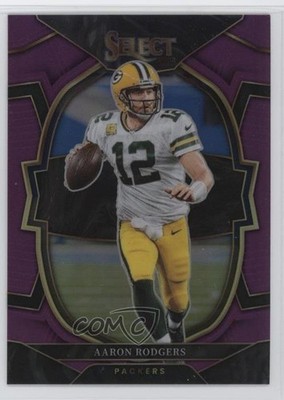 2022 Panini Select Concourse Purple Prizm 38/75 Aaron Rodgers #55 1fn9