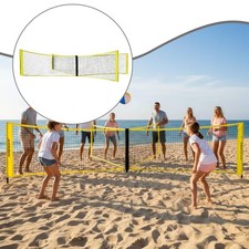 4 Square Volleyball Net Portable Quick Assemble for Schoolyard Lawn Outdoor