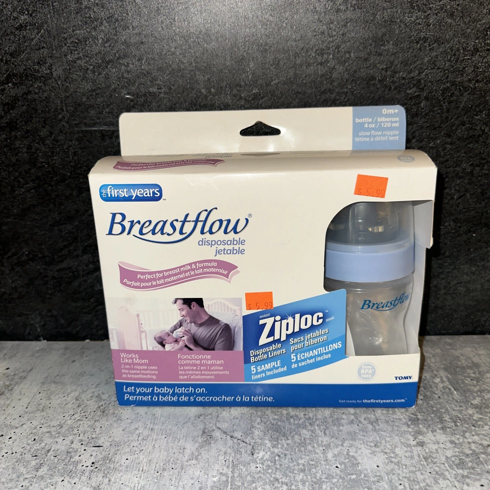 The First Years Breastflow Bottle, 4 Oz , Set of 3 0m+ Ziploc Bottle Liners
Opens in a new window or