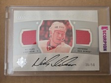 2008-09 Collection #AJ-NL Nicklas Lidstrom Ultimate Jerseys Autographs #/50