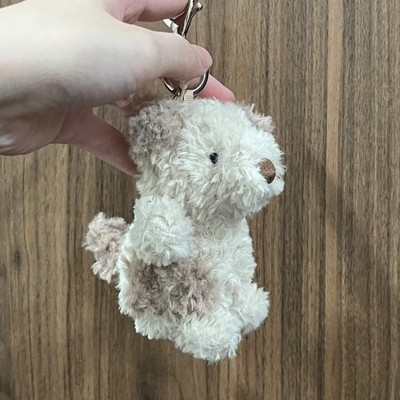 Cute Jellycat Little Pup Bag Charm Plush Dog Keychain & Dust Bag