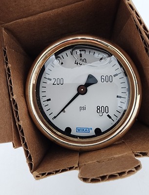 Wika 213.40 2.5 Pressure Gauge: 2-1/2'' 0-800 psi, 1/4''  NPT,  56456171 *NDA*