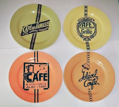 Rare Rosanna Italy Cafe Set of 4, 8 inch Salad plates
