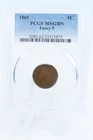 1865-P PCGS MS62BN Fancy 5 Indian Cent Business Strike 1C