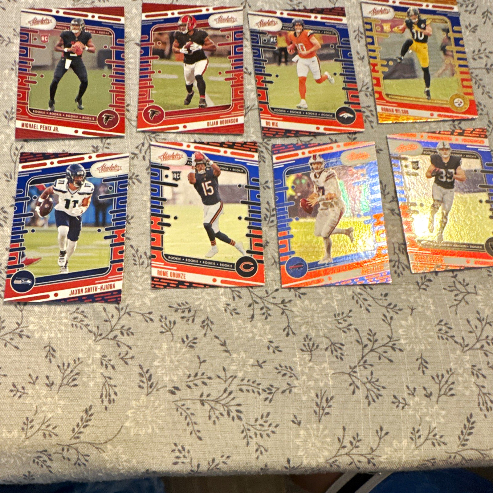 Panini 2024 Absolute Football Rookie 7-Card Lot Bo Nix Brock Bowers