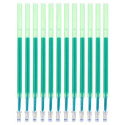 Erasable Gel Pen Refills, 12 Pcs Gel Ink Pens Refills Fine Point 0.5mm, Green