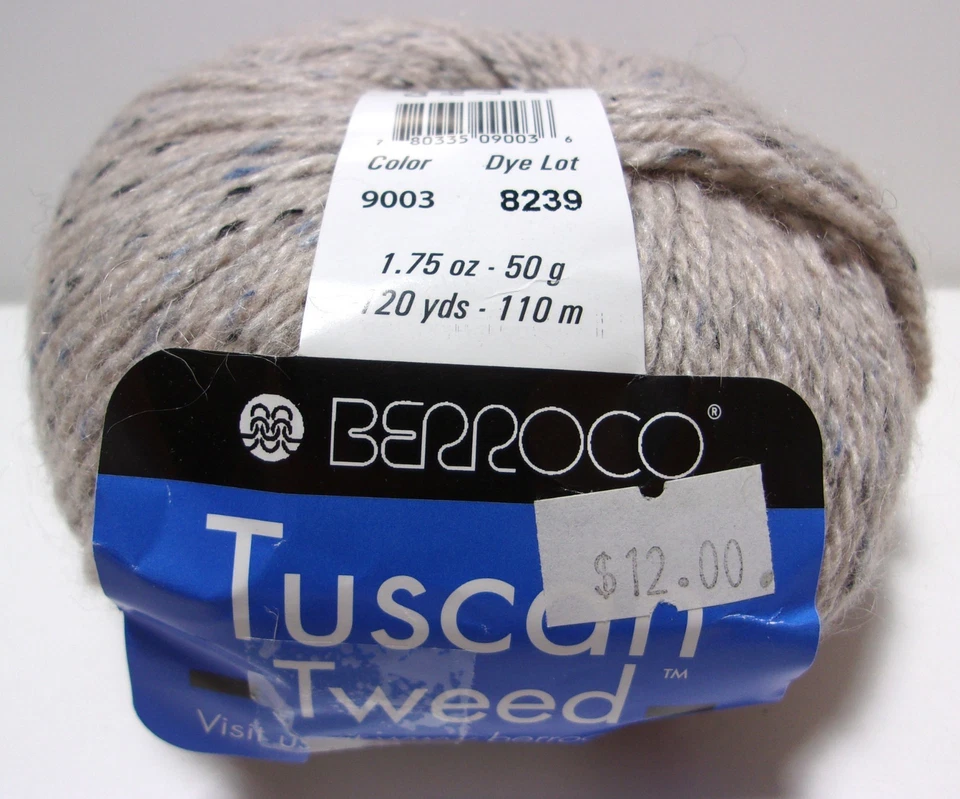 Lote de 3 hilos Berroco Tweed Toscano, Mezcla Lana/Viscosa/Mohair, Completo/Parcial Foto 4 de 4